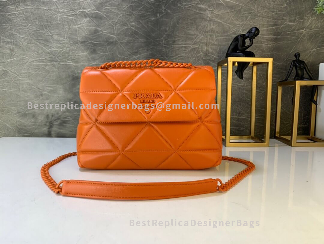 Prada Spectrum Nappa Medium Orange Leather Shoulder Bag 233
